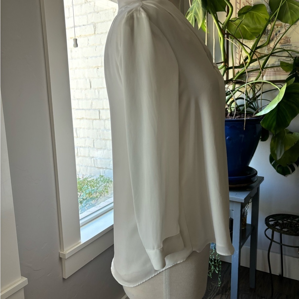 Anthropologie White Sheer Shirt - Picture 7 of 10